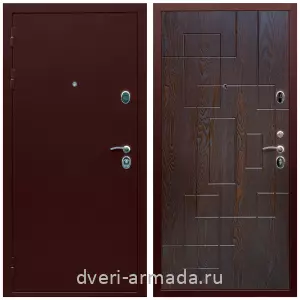 Красивые входные двери, Дверь входная Армада Люкс ТАнтик медь / МДФ 16 мм ФЛ-57 Дуб шоколад