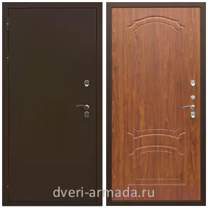 Толстые входные двери, Дверь входная элитная Армада Термо Молоток коричневый/ ФЛ-140 Морёная берёза для загородного дома  с шумоизоляцией