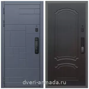 Правые входные двери, Умная входная смарт-дверь Армада Аккорд МДФ 10 мм Kaadas K9 / ФЛ-140 Венге