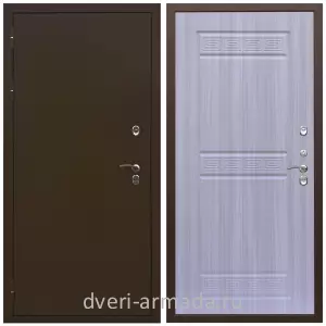 Уличные, Дверь входная в деревянный дом Армада Термо Молоток коричневый/ ФЛ-242 Сандал белый недорого простая в тамбур