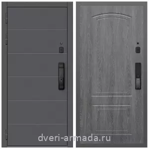 Правые входные двери, Дверь входная Армада Роуд МДФ 10 мм Kaadas K9 / МДФ 6 мм ФЛ-138 Дуб Филадельфия графит