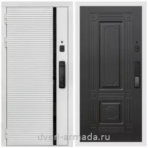 Правые входные двери, Умная входная смарт-дверь Армада Каскад WHITE МДФ 10 мм Kaadas K9 / МДФ 6 мм ФЛ-2 Венге