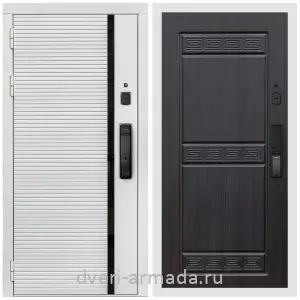 Правые входные двери, Умная входная смарт-дверь Армада Каскад WHITE МДФ 10 мм Kaadas K9 / МДФ 10 мм ФЛ-242 Эковенге