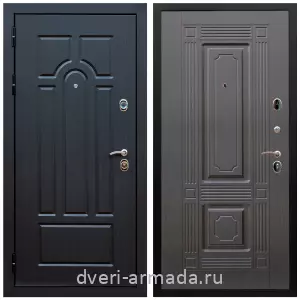 Двери МДФ для квартиры, Дверь входная парадная Армада Эврика МДФ 10 мм ФЛ-58 / МДФ 6 мм ФЛ-2 Венге