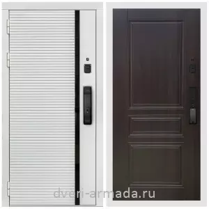 Правые входные двери, Умная входная смарт-дверь Армада Каскад WHITE МДФ 10 мм Kaadas K9 / МДФ 6 мм ФЛ-243 Эковенге