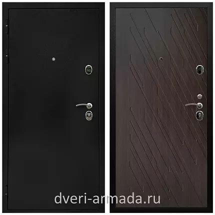 Дверь входная Армада Престиж Черная шагрень / МДФ 16 мм ФЛ-86 Венге структурный