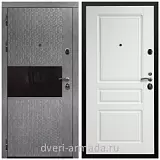 Дверь входная Армада Престиж Черная шагрень МДФ 16 мм Штукатурка графит / МДФ 16 мм ФЛ-243 Белый матовый