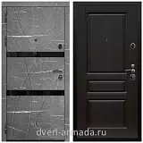 Дверь входная Армада Престиж Черная шагрень Торос графит / ФЛ-243 Венге