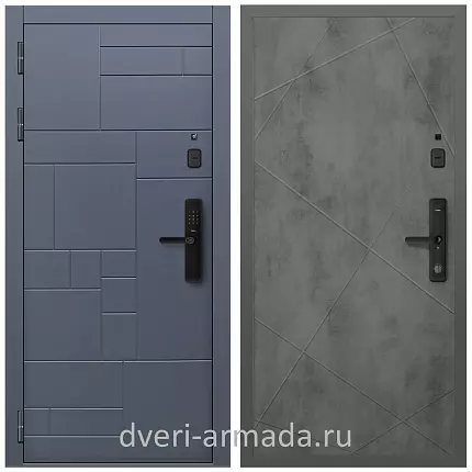 Умная входная смарт-дверь Армада Аккорд Kaadas S500 / МДФ 10 мм ФЛ-291 Бетон темный