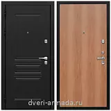Дверь входная Армада Экстра ФЛ-243 Черная шагрень / ПЭ Миланский орех красивая