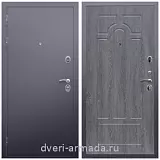 Дверь входная железная Армада Люкс Антик серебро / МДФ 6 мм ФЛ-58 Дуб Филадельфия графит на заказ со вставкой